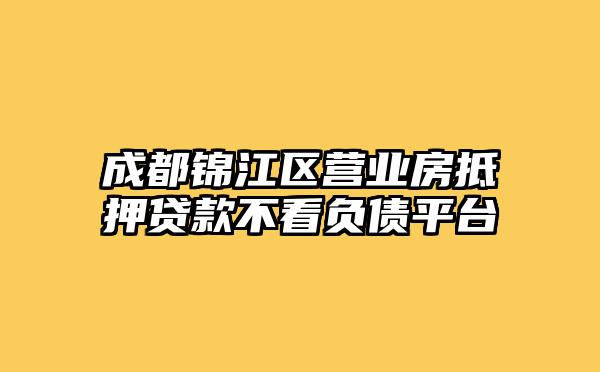 成都锦江区营业房抵押贷款不看负债平台