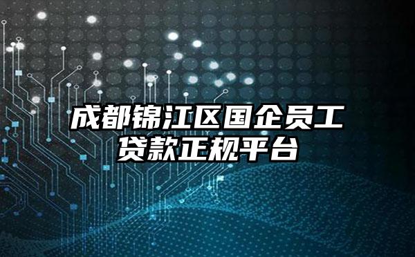 成都锦江区国企员工贷款正规平台